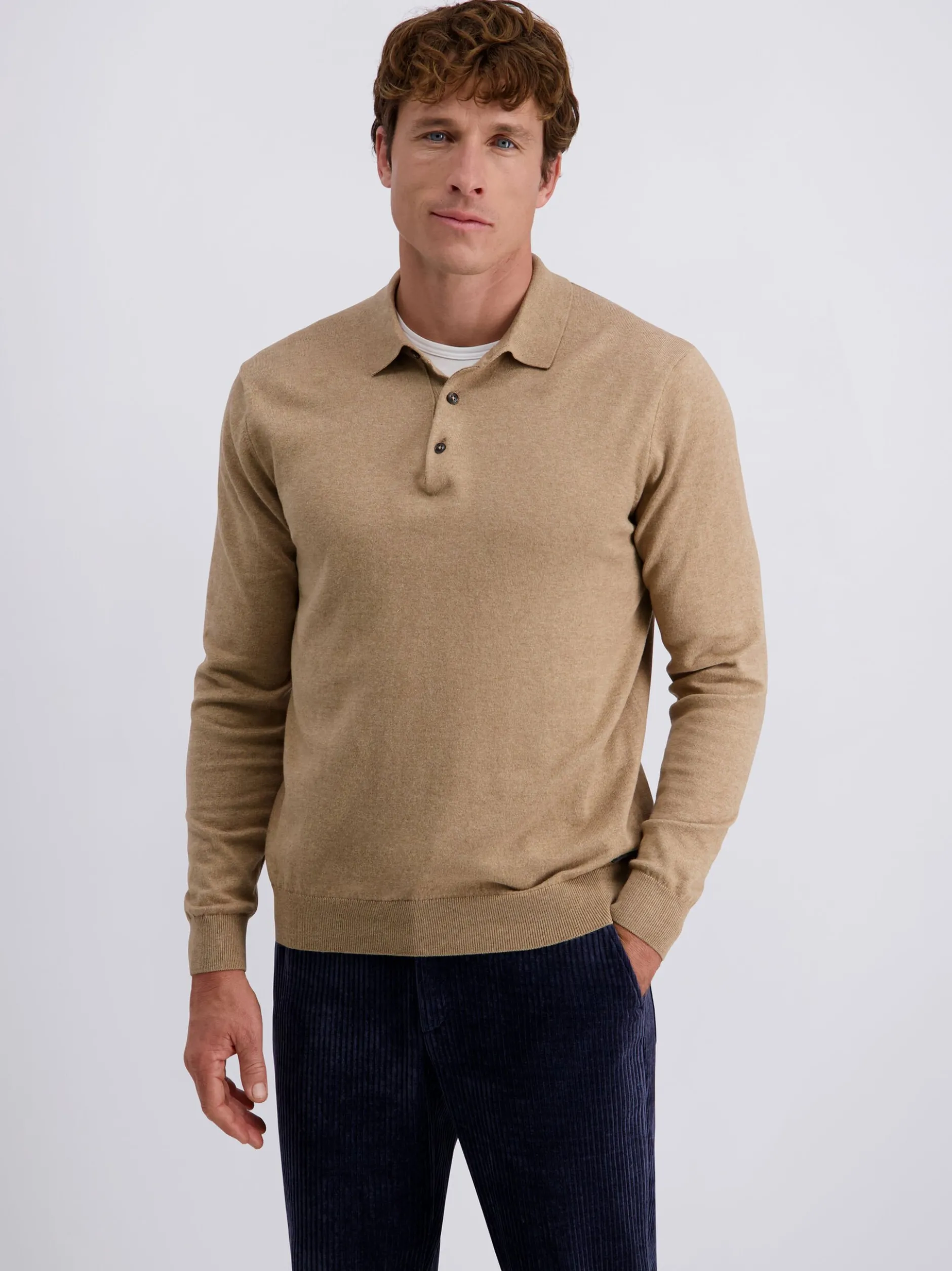 Pierre Cardin Herren Pullover in beige - Ärmel: langarm