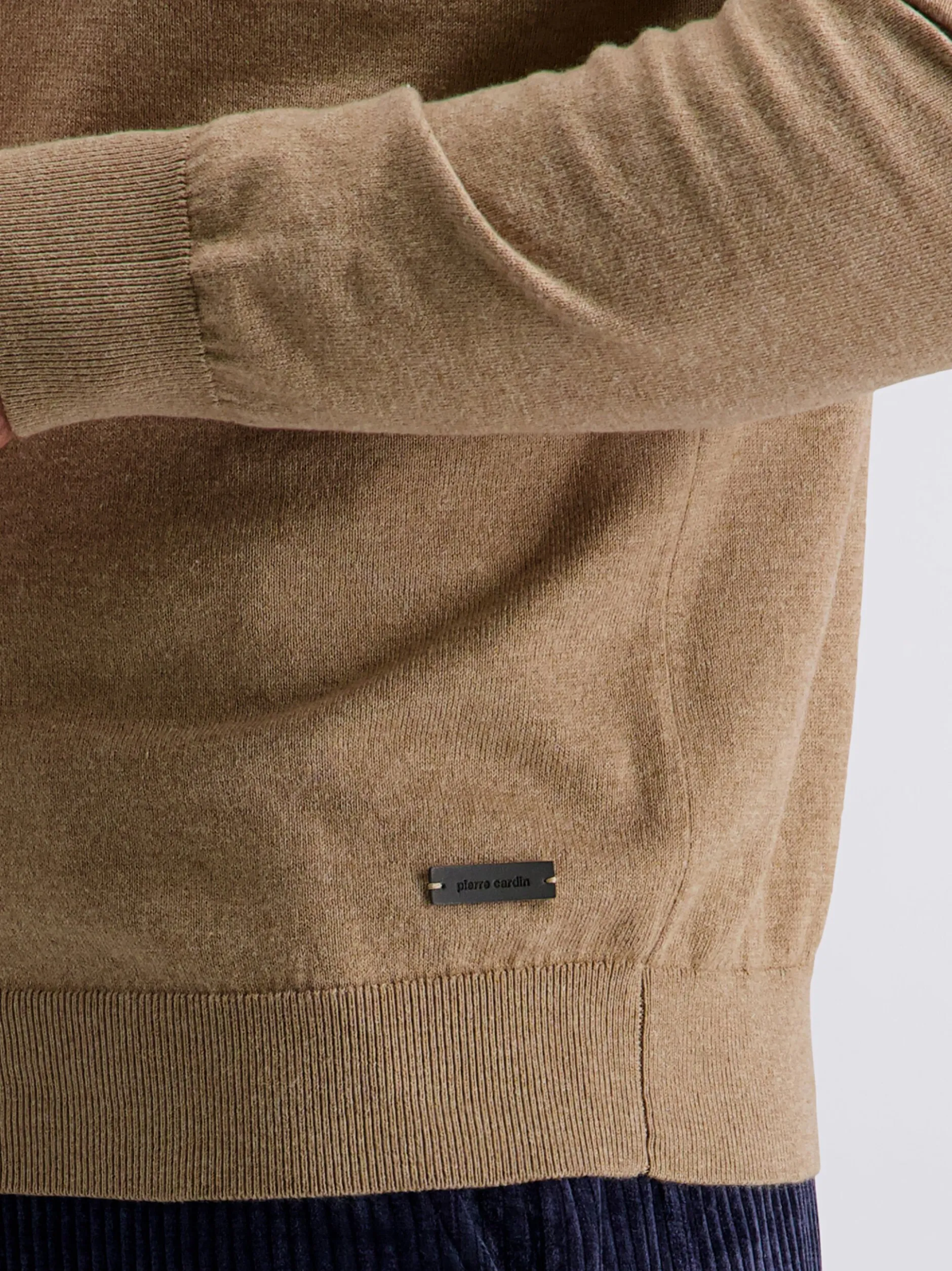 Pierre Cardin Herren Pullover in beige - Ärmel: langarm