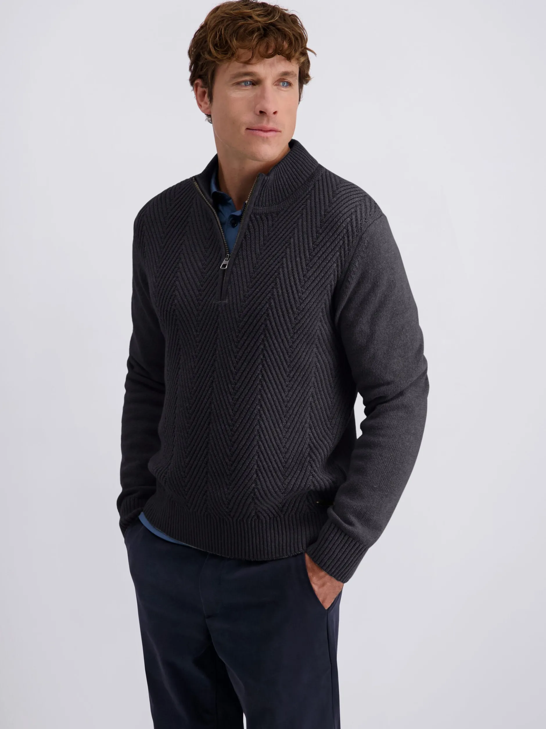 Pierre Cardin Herren Pullover in anthrazit