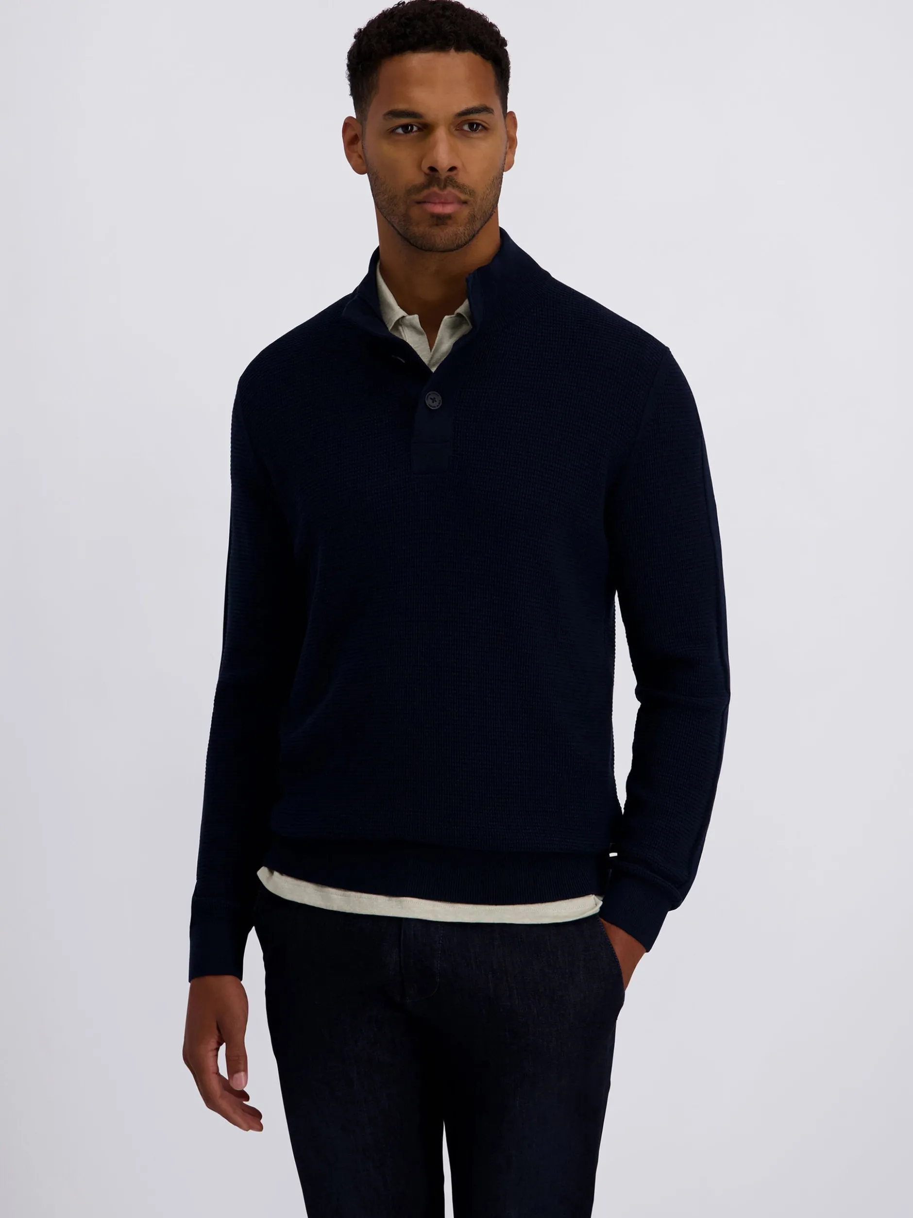 Pierre Cardin Herren Strickpullover in blau