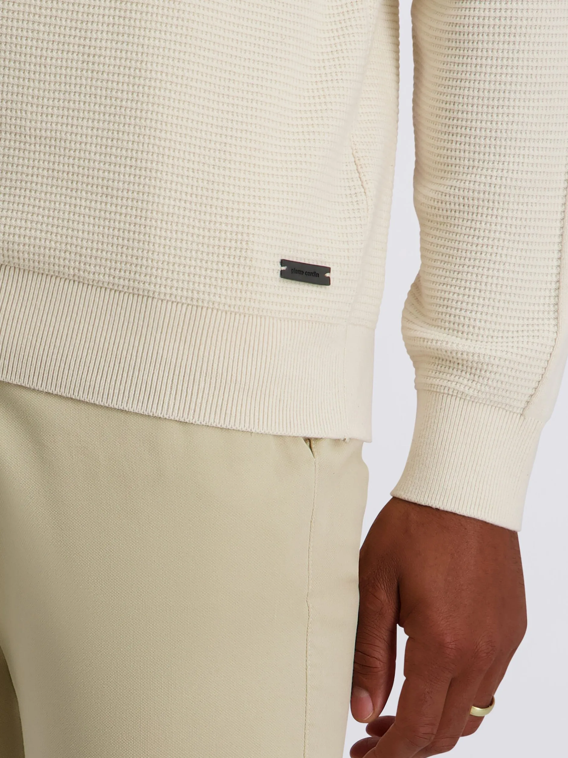 Pierre Cardin Herren Strickpullover in weiß