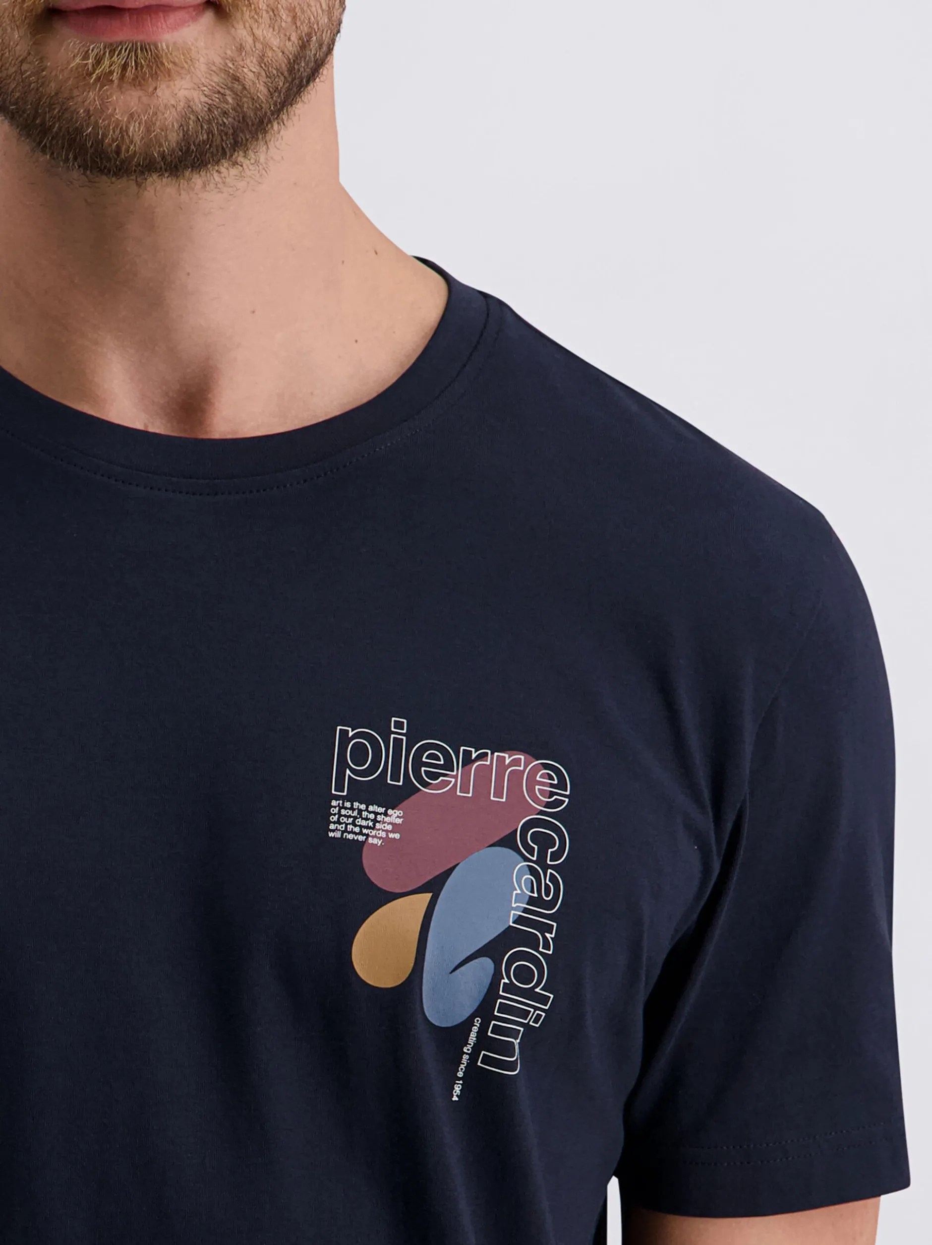 Pierre Cardin Herren T-Shirt in blau - Ärmel: kurzarm