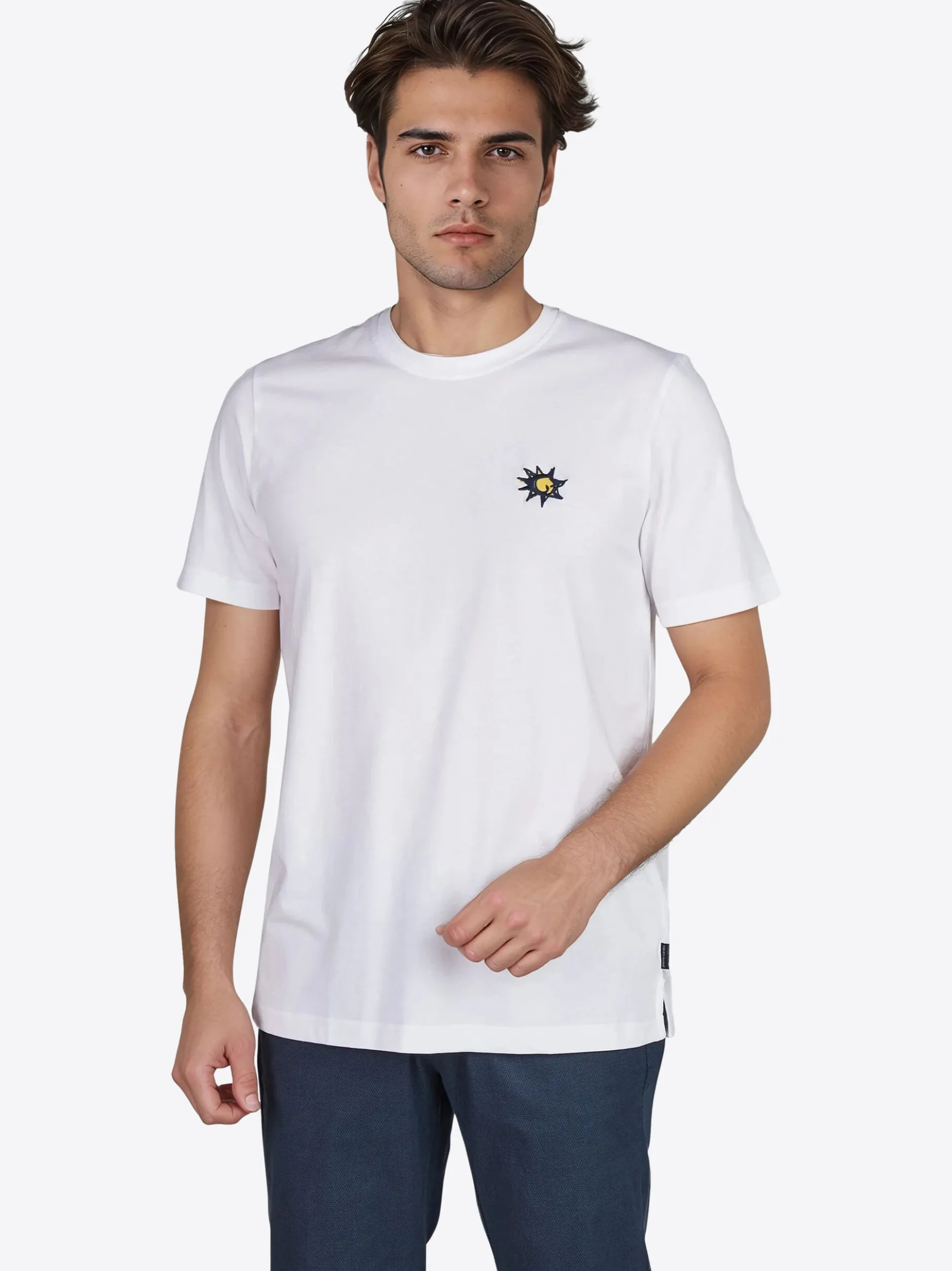 Pierre Cardin Herren T-Shirt in weiß - Ärmel: kurzarm