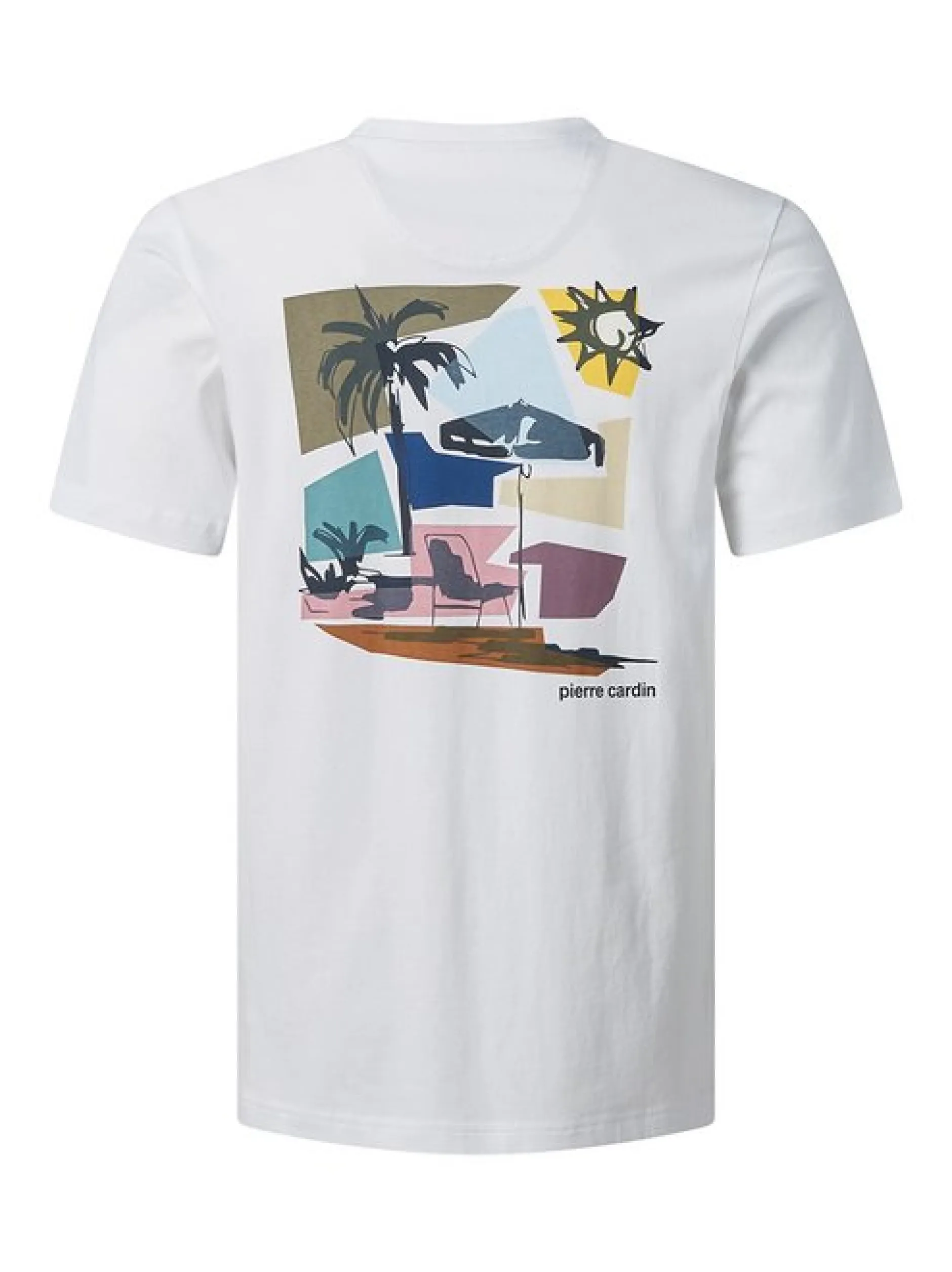 Pierre Cardin Herren T-Shirt in weiß - Ärmel: kurzarm