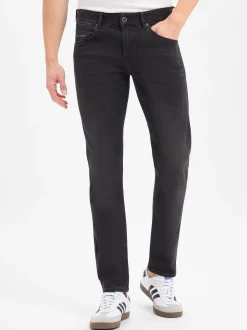 PME Legend Herren Straight Fit Jeans in schwarz