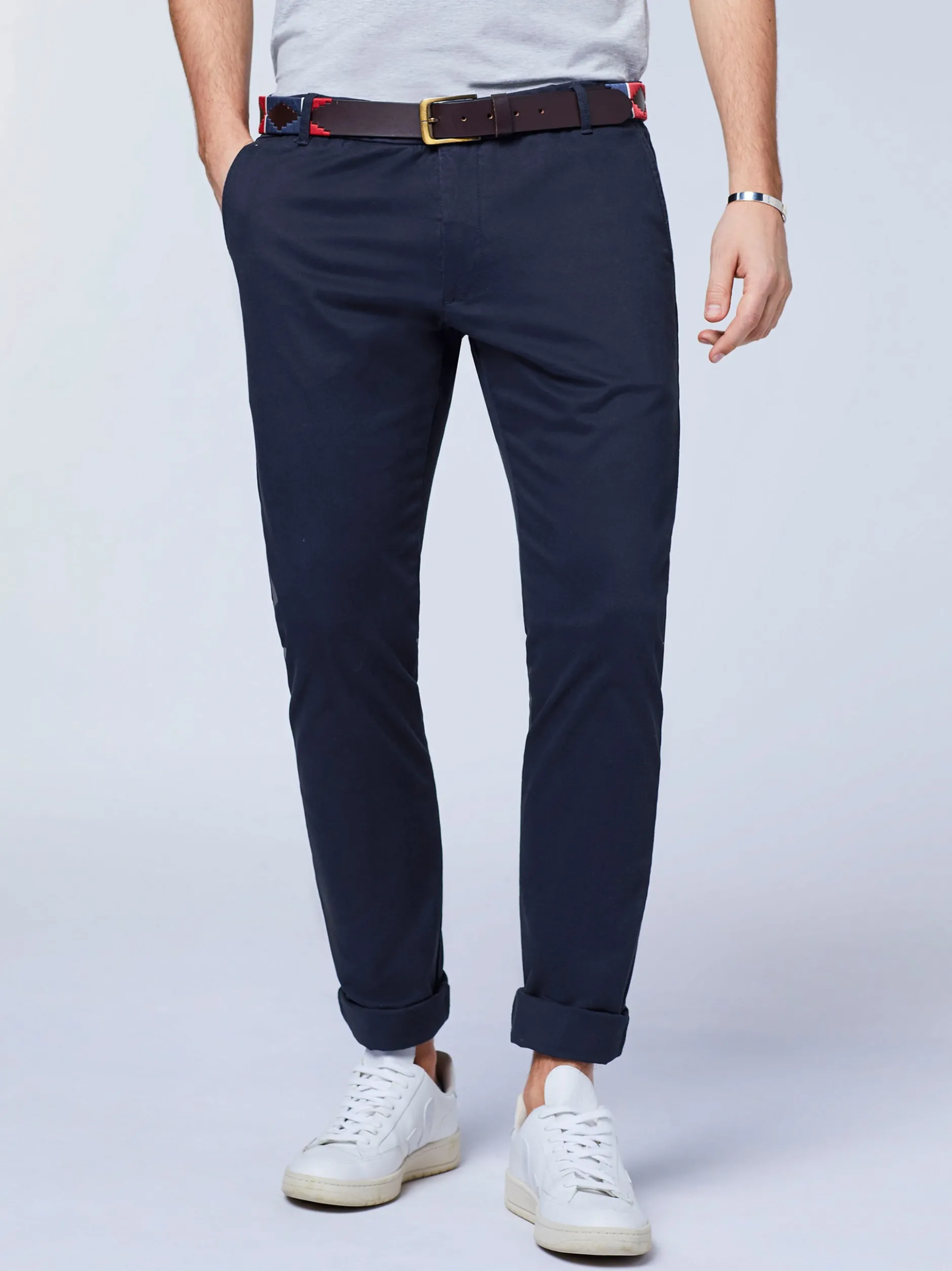 Polo Sylt Herren Chino in marine blau - Länge: lang