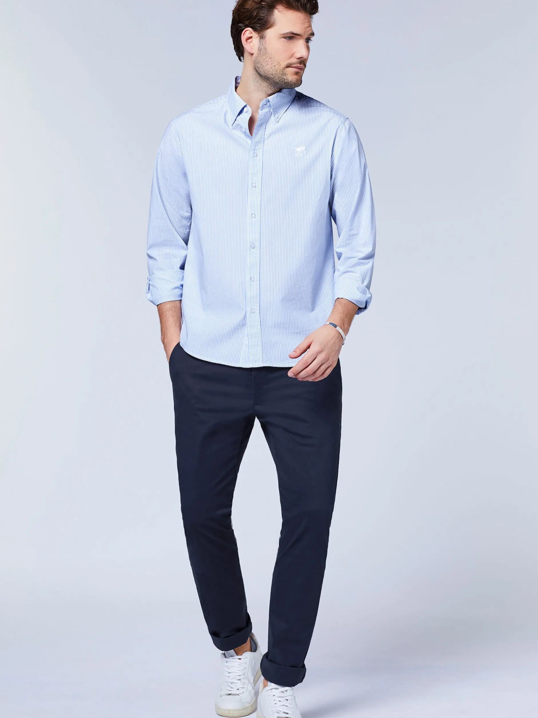Polo Sylt Herren Chino in marine blau - Länge: lang