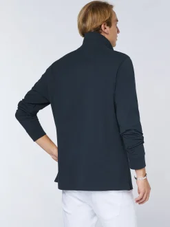 Polo Sylt Herren Polo in marine blau - Ärmel: kurzarm