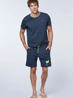 Polo Sylt Herren Shorts in marine blau - Länge: kurz