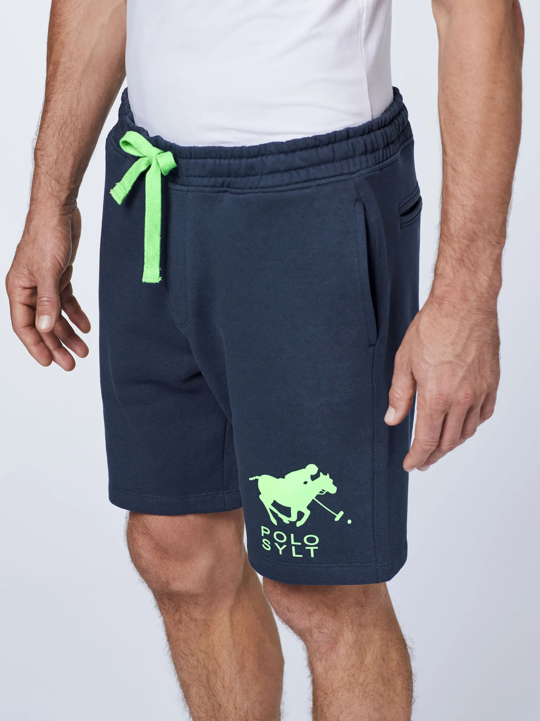 Polo Sylt Herren Shorts in marine blau - Länge: kurz