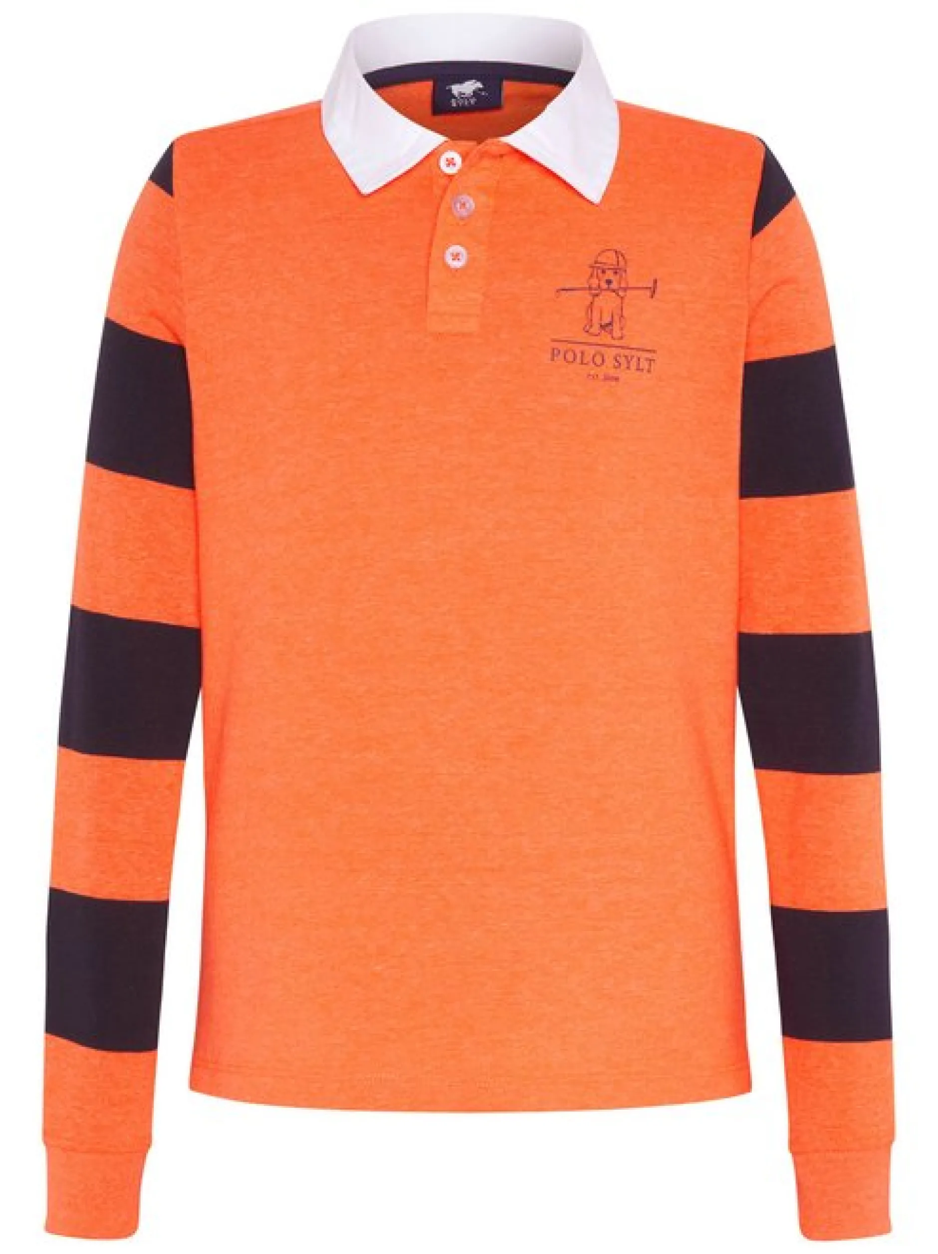 Polo Sylt Jungen Longsleeve in orange - Ärmel: kurzarm