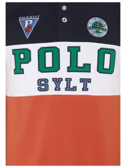 Polo Sylt Jungen Polo in orange blau - Ärmel: kurzarm