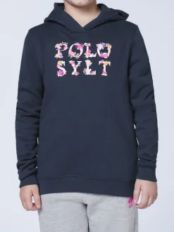Polo Sylt Mädchen Hoodie in marine blau - Ärmel: kurzarm