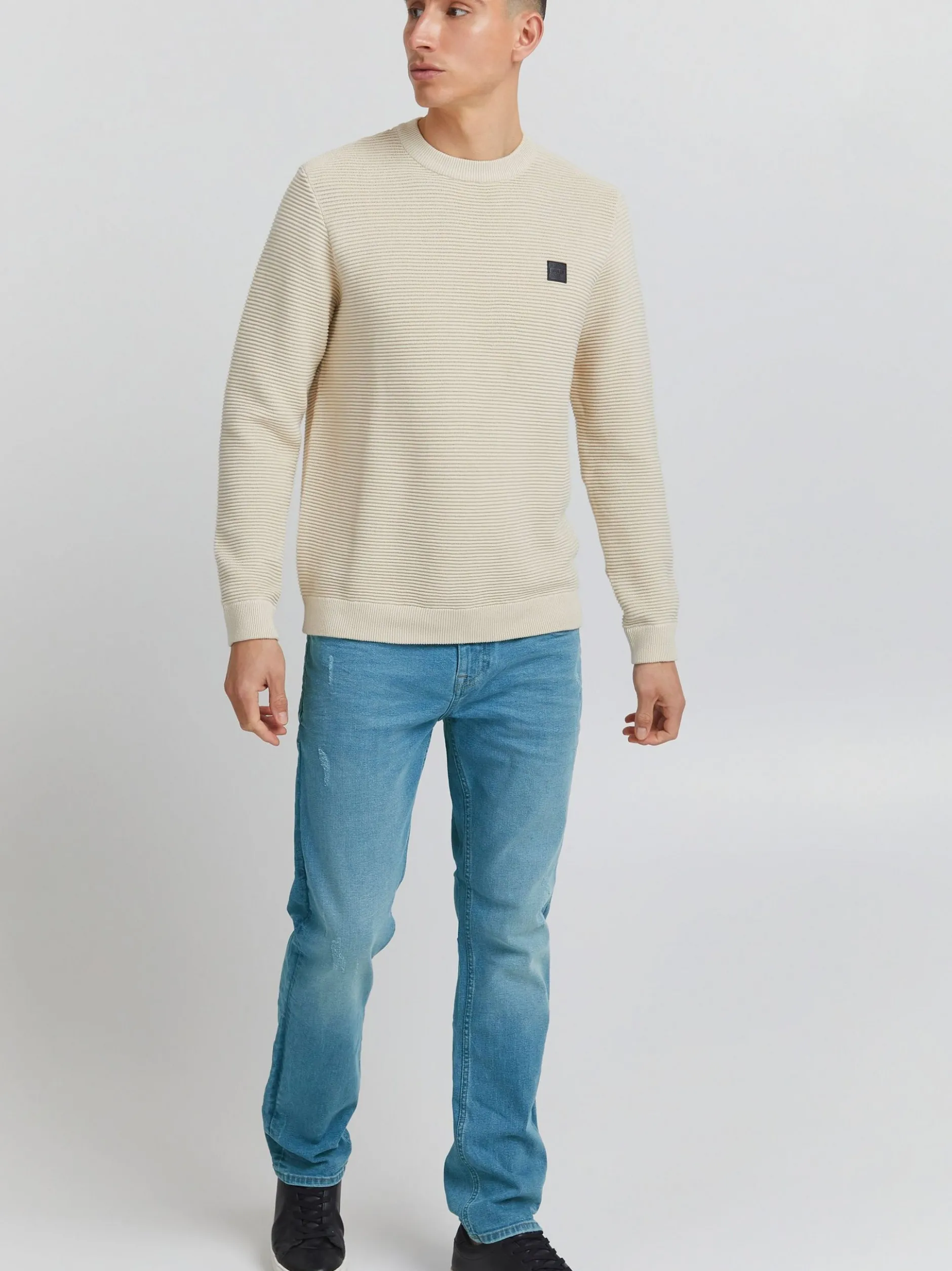 11 Project Herren Gerade Jeans - PRVerner in light stone