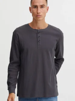 11 Project Herren Langarmshirt - PRDaimmen in grau