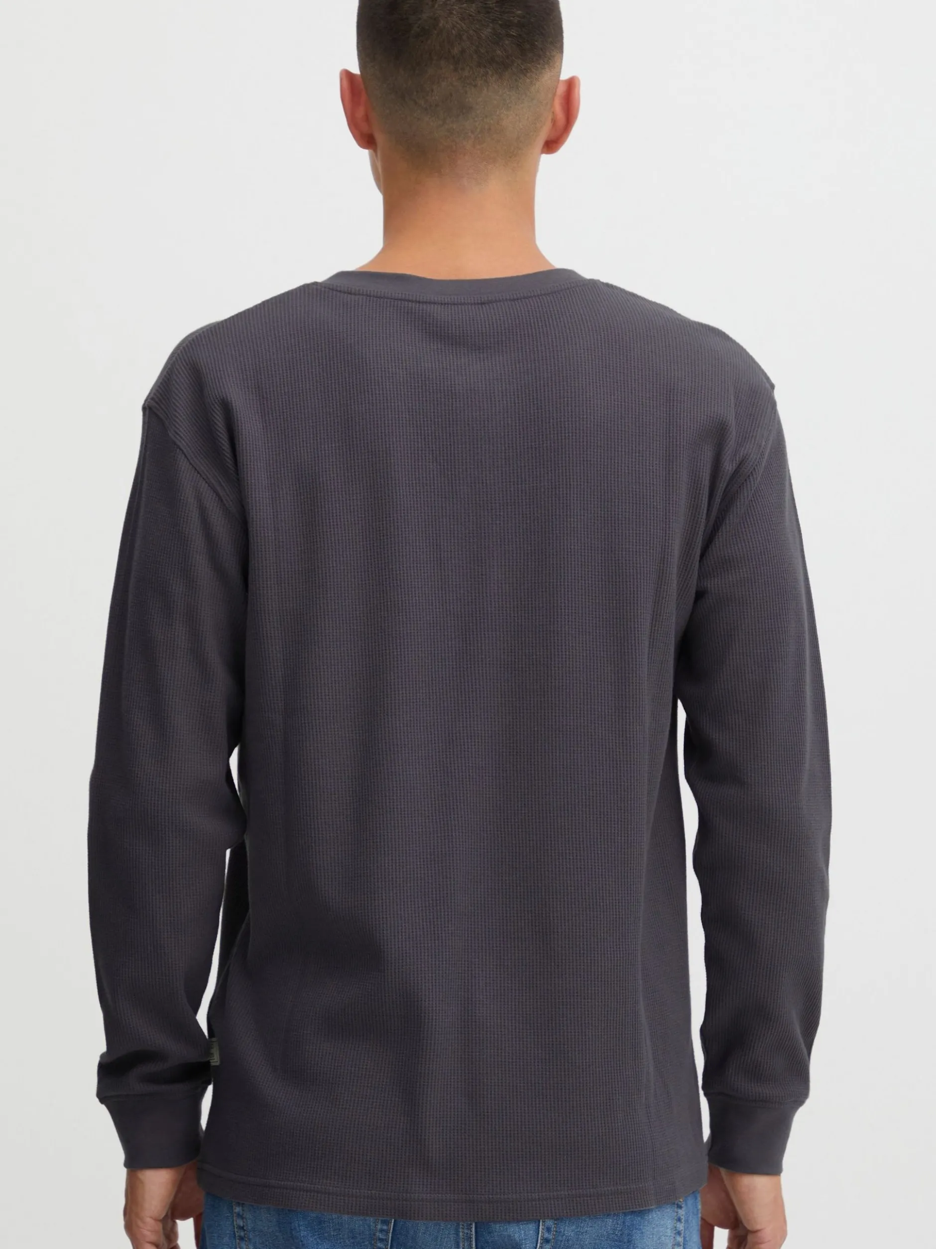 11 Project Herren Langarmshirt - PRDaimmen in grau