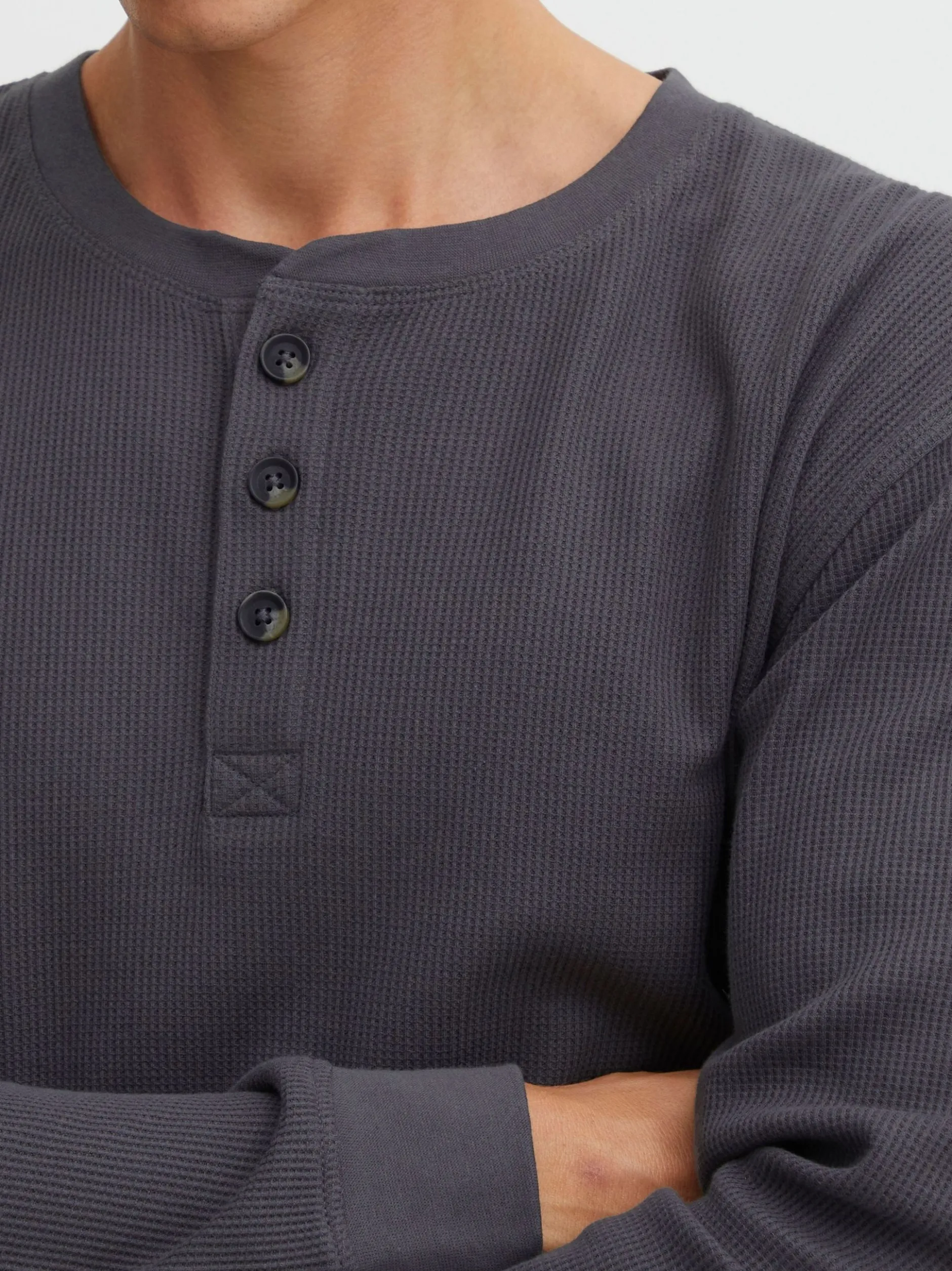 11 Project Herren Langarmshirt - PRDaimmen in grau