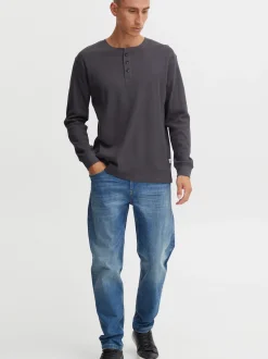 11 Project Herren Langarmshirt - PRDaimmen in grau