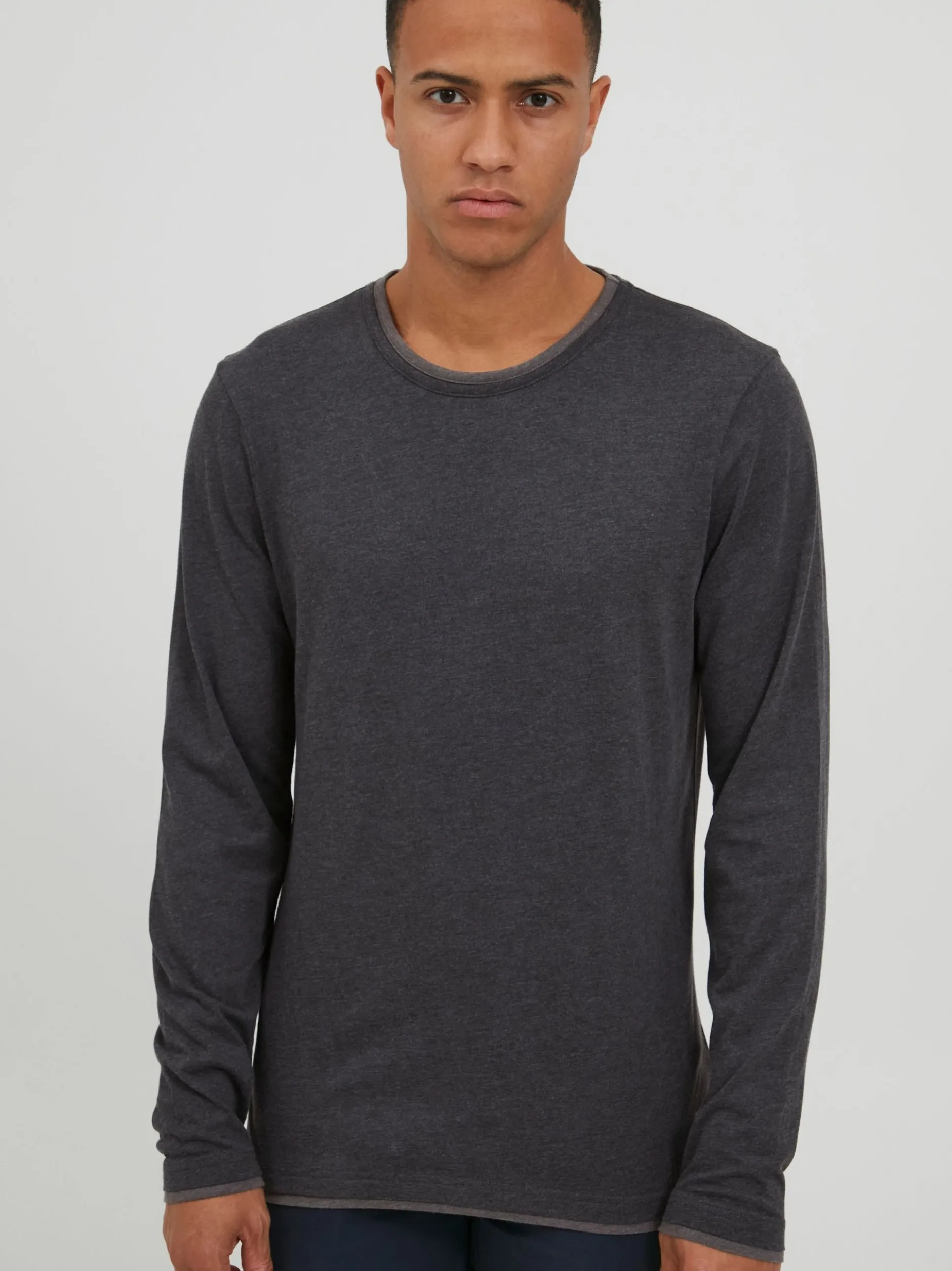11 Project Herren Langarmshirt - PRVenko in anthrazit