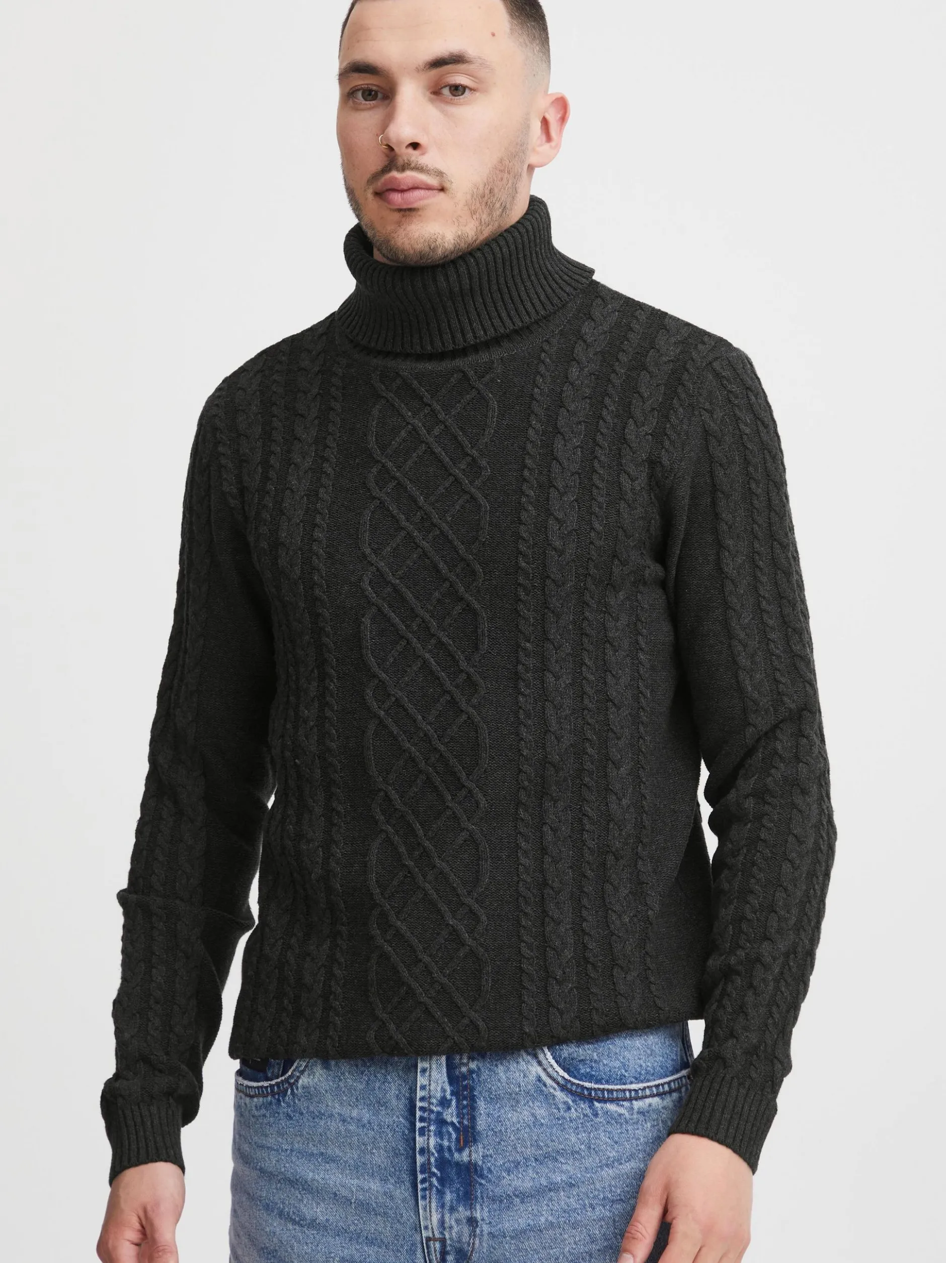 11 Project Herren Rollkragenpullover - PRJamelio in grau