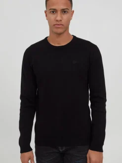 11 Project Herren Rundhalspullover - PRSandro in schwarz