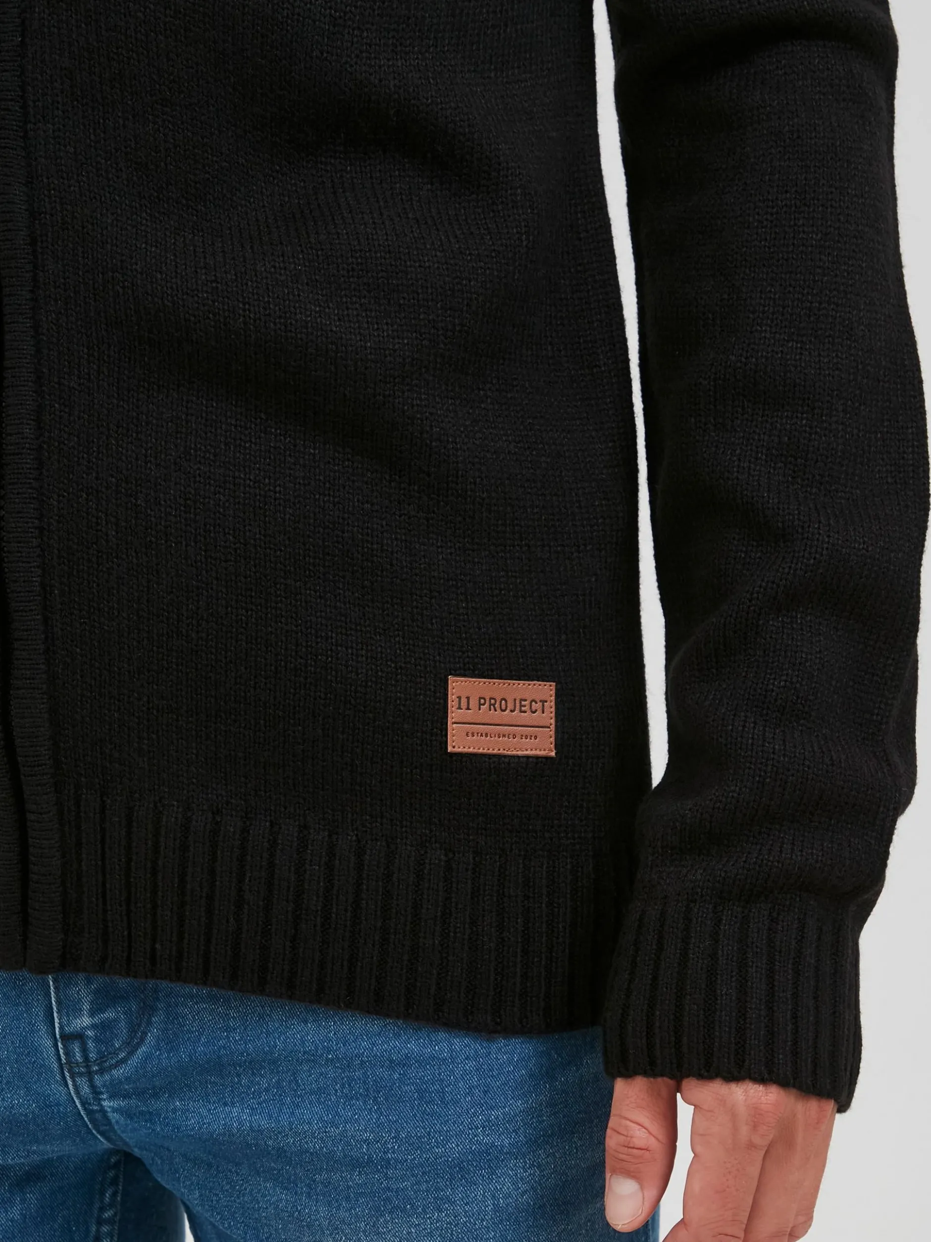 11 Project Herren Strickjacke - PRNoldi in schwarz