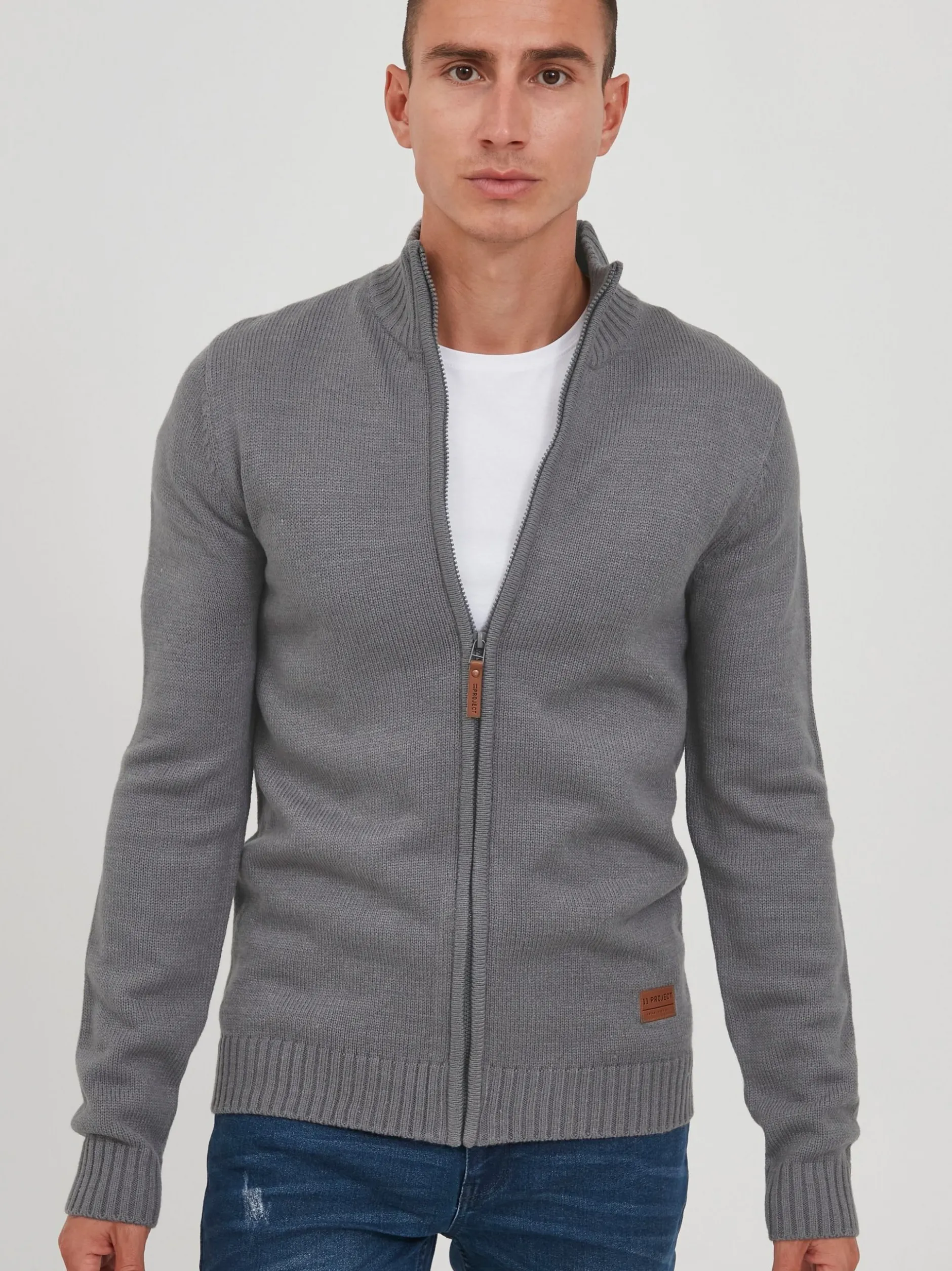 11 Project Herren Strickjacke - PRNoldi in grau