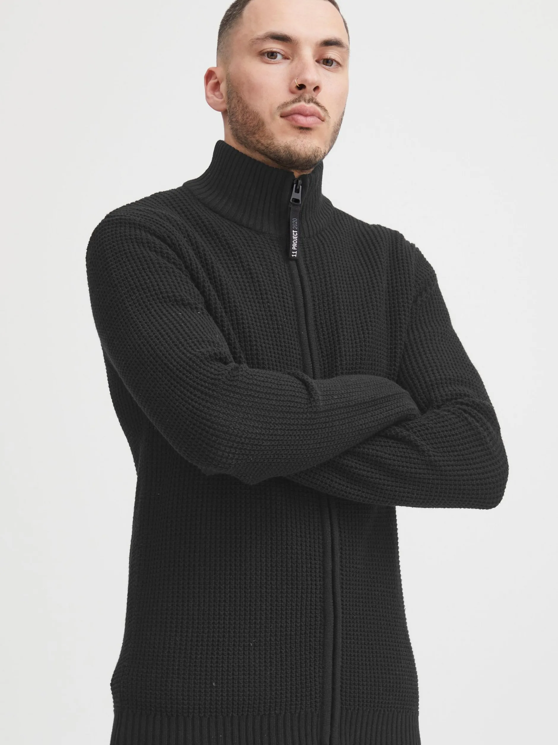 11 Project Herren Strickjacke - PRKimmo in schwarz