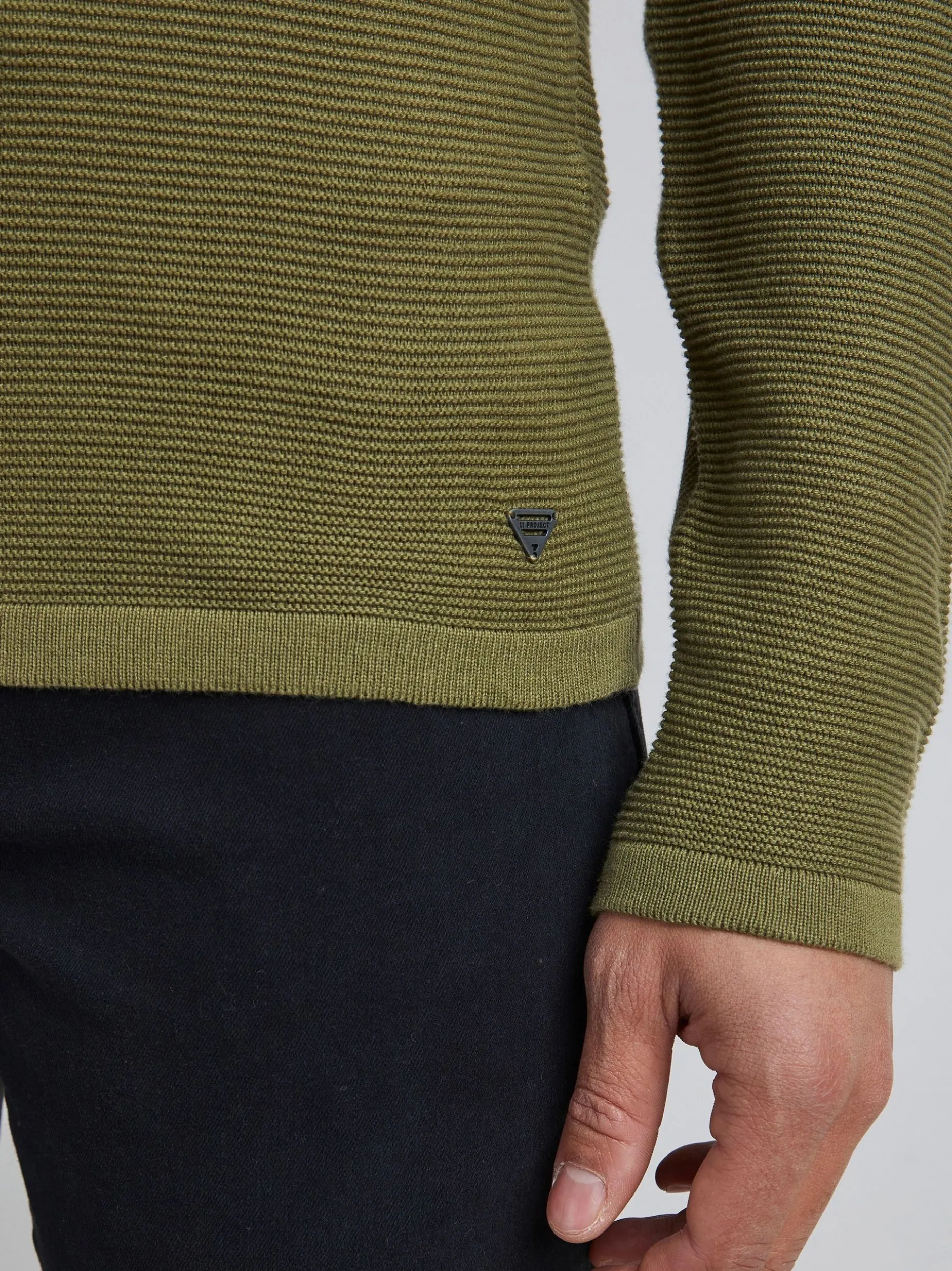 11 Project Herren Strickpullover - PRFrode in grün