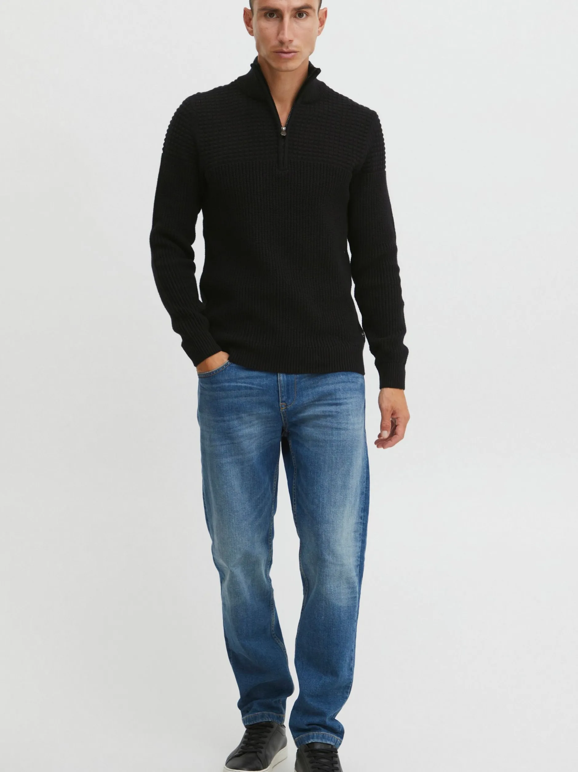 11 Project Herren Strickpullover - PRAdam in schwarz