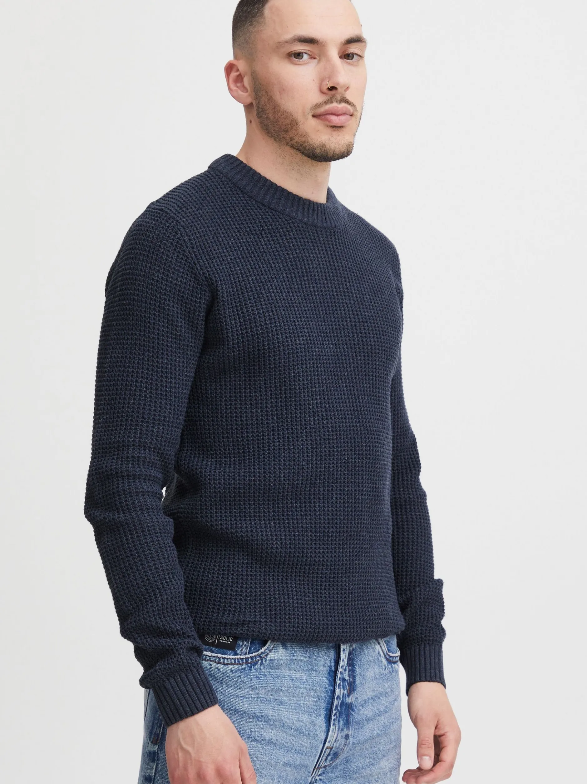 11 Project Herren Strickpullover - PRKimmich in blau
