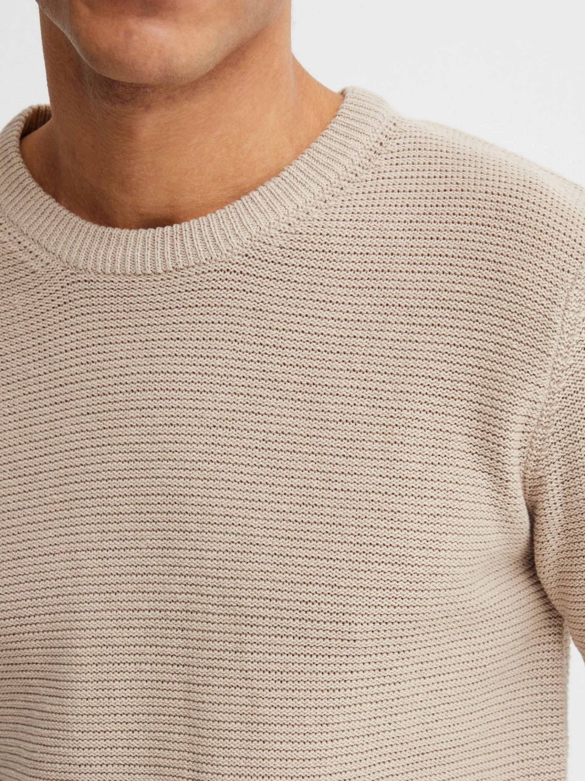 11 Project Herren Strickpullover - PRTill in beige