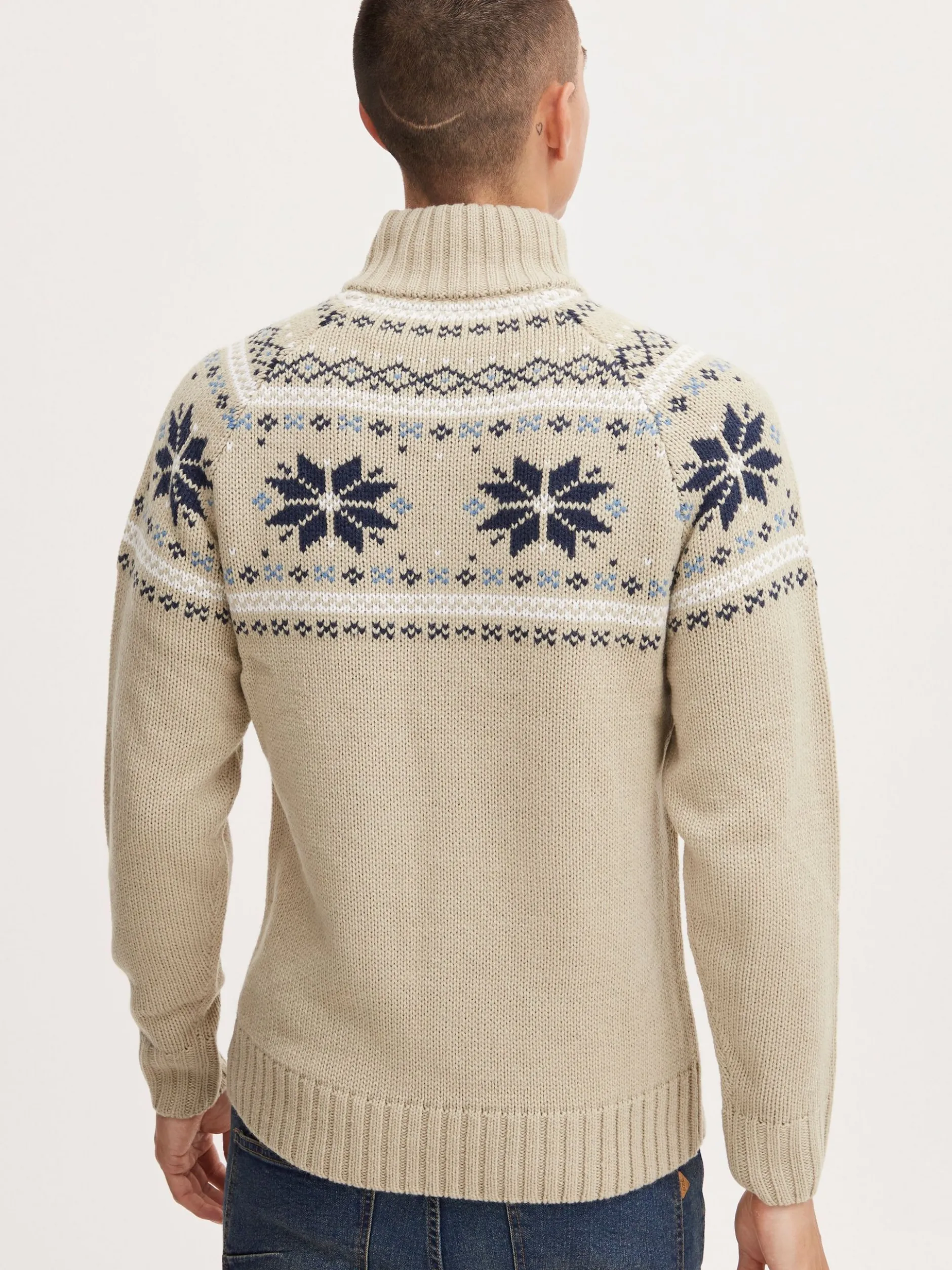 11 Project Herren Weihnachtspullover - PRTim in beige