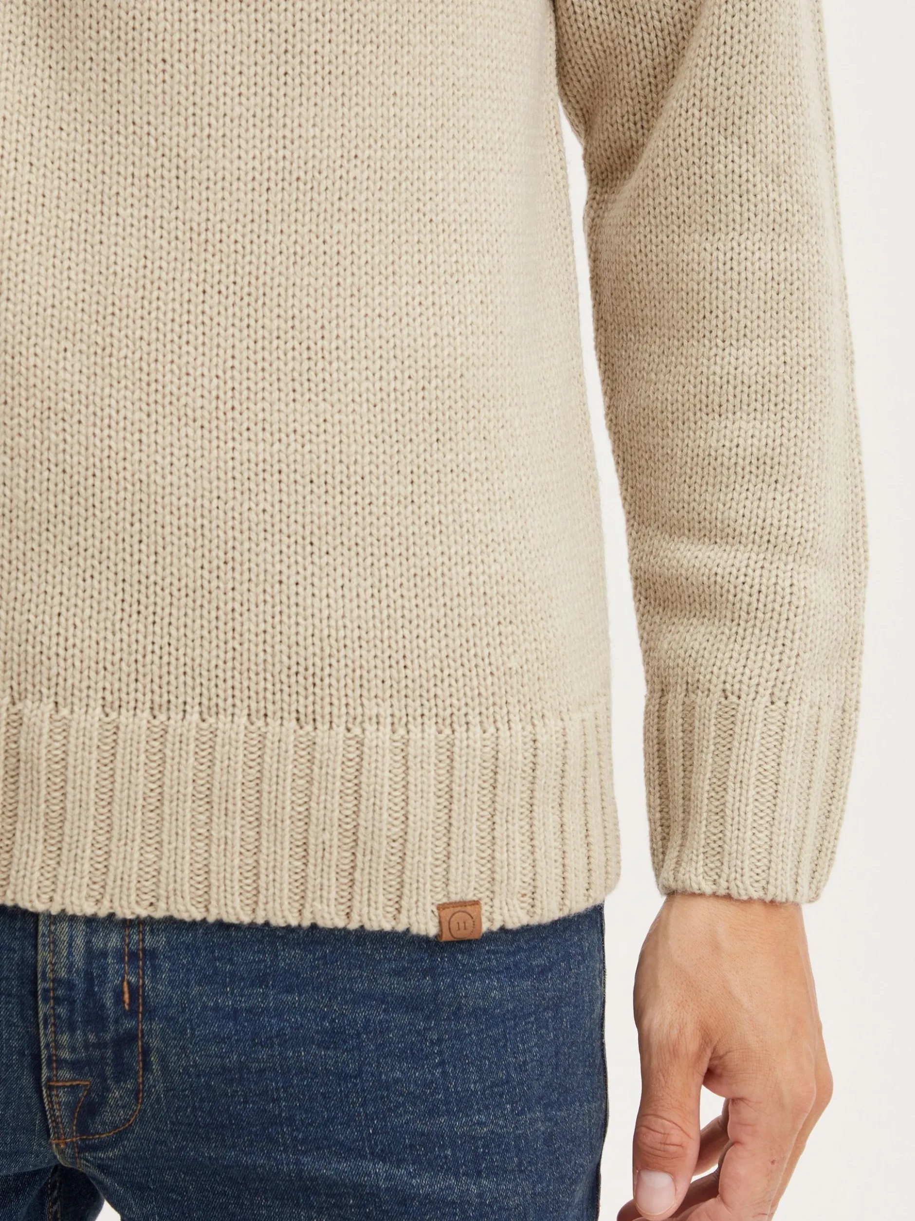 11 Project Herren Weihnachtspullover - PRTim in beige