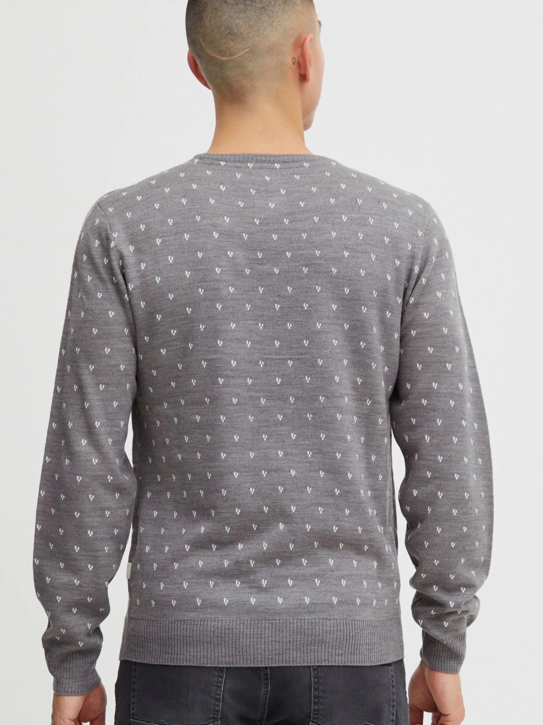 11 Project Herren Weihnachtspullover - PRJulius in grau
