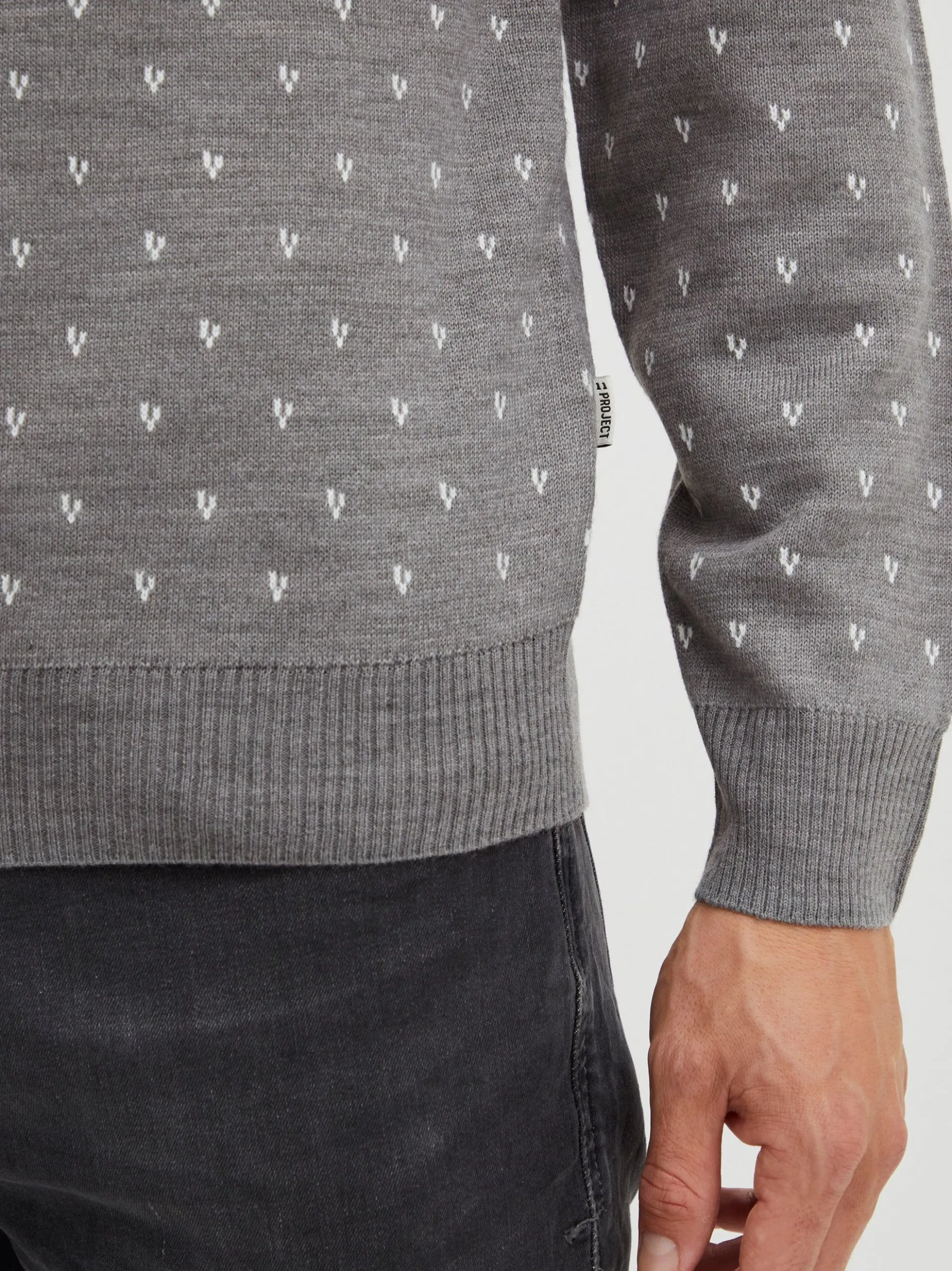 11 Project Herren Weihnachtspullover - PRJulius in grau