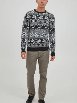 11 Project Herren Weihnachtspullover - PRUwe in blau