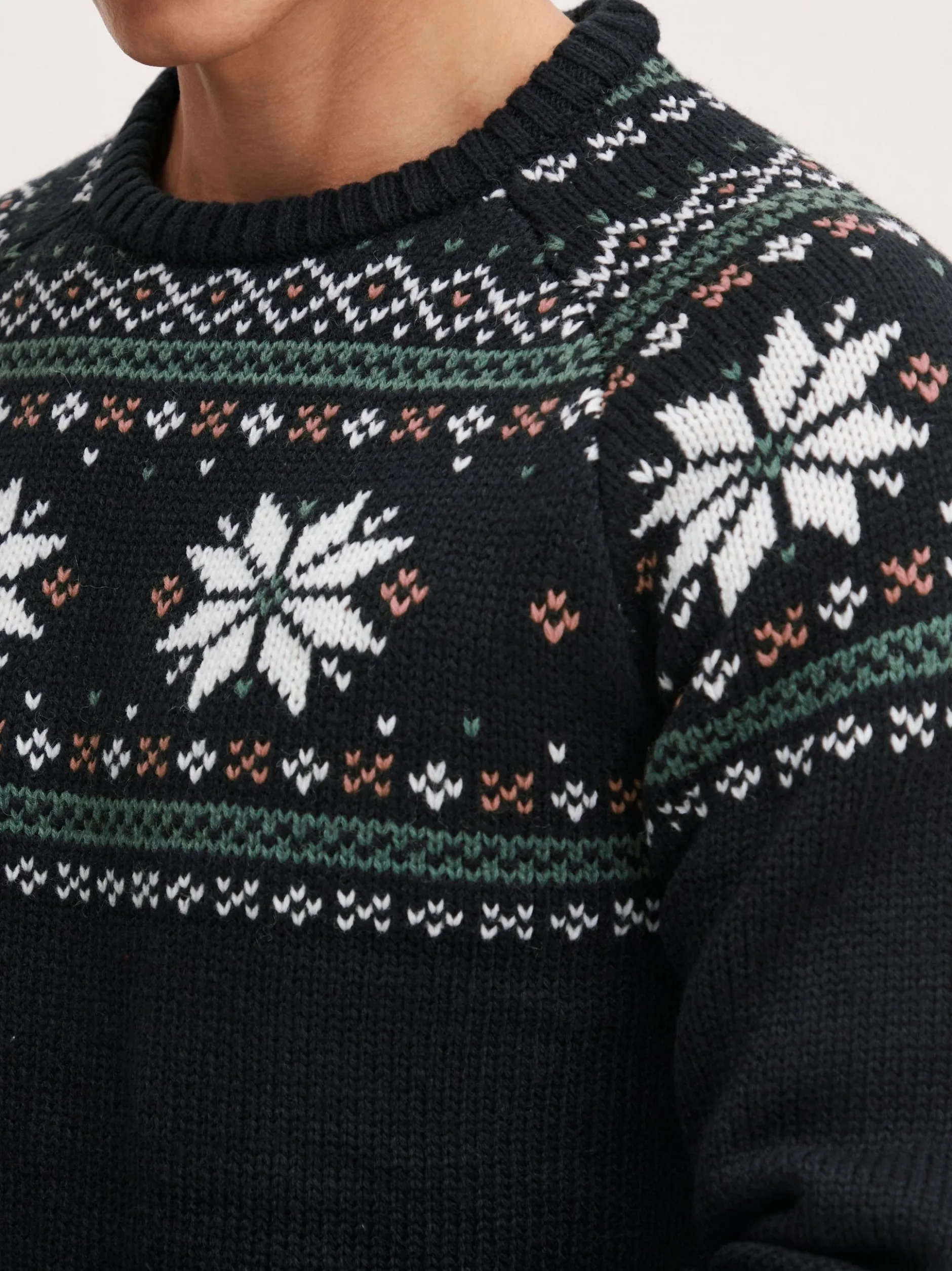 11 Project Herren Weihnachtspullover - PRTimbro in schwarz