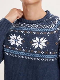 11 Project Herren Weihnachtspullover - PRTimbro in blau