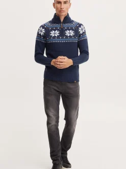 11 Project Herren Weihnachtspullover - PRTim in blau