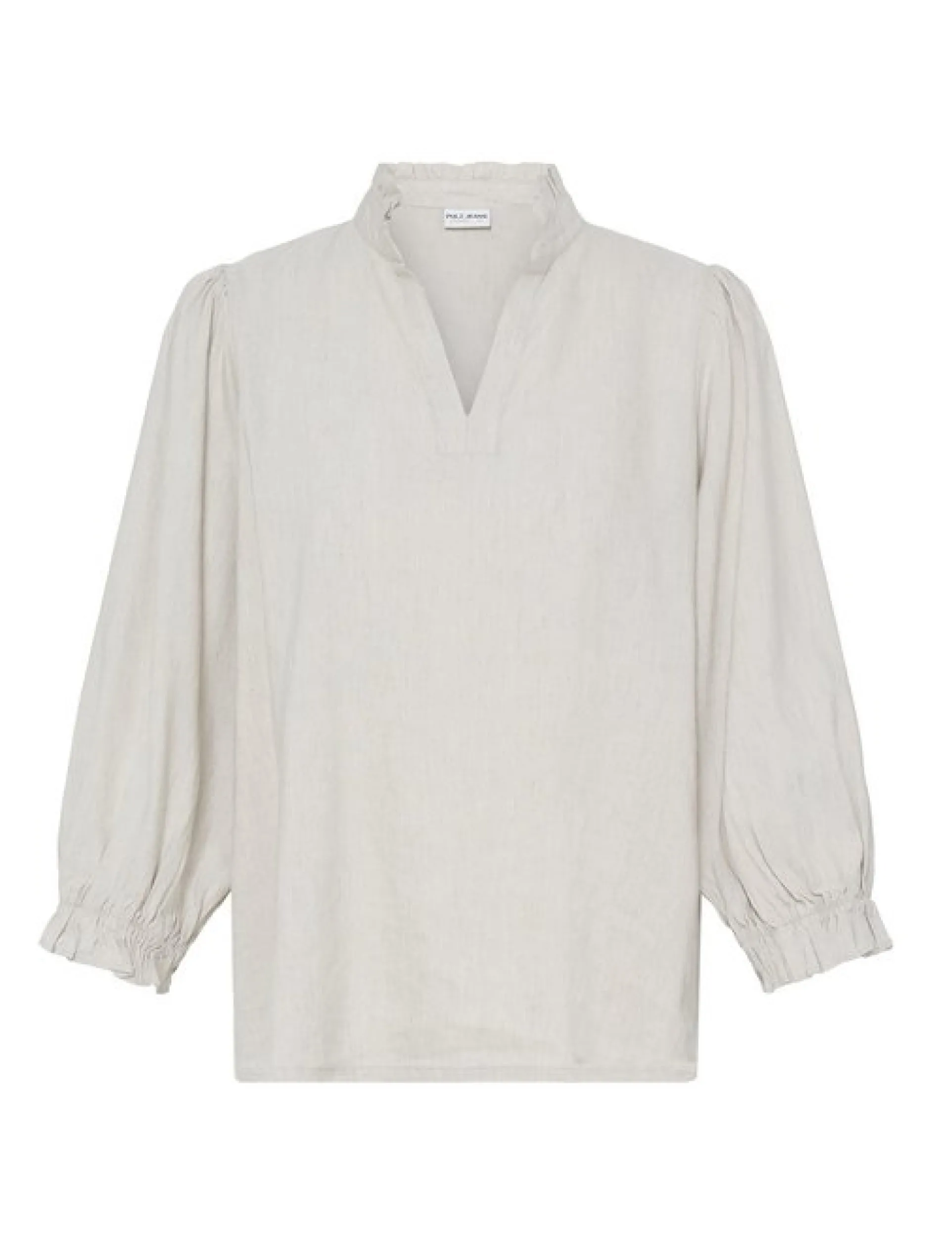 PULZ Jeans Damen Bluse PZLUCA in beige