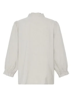 PULZ Jeans Damen Bluse PZLUCA in beige