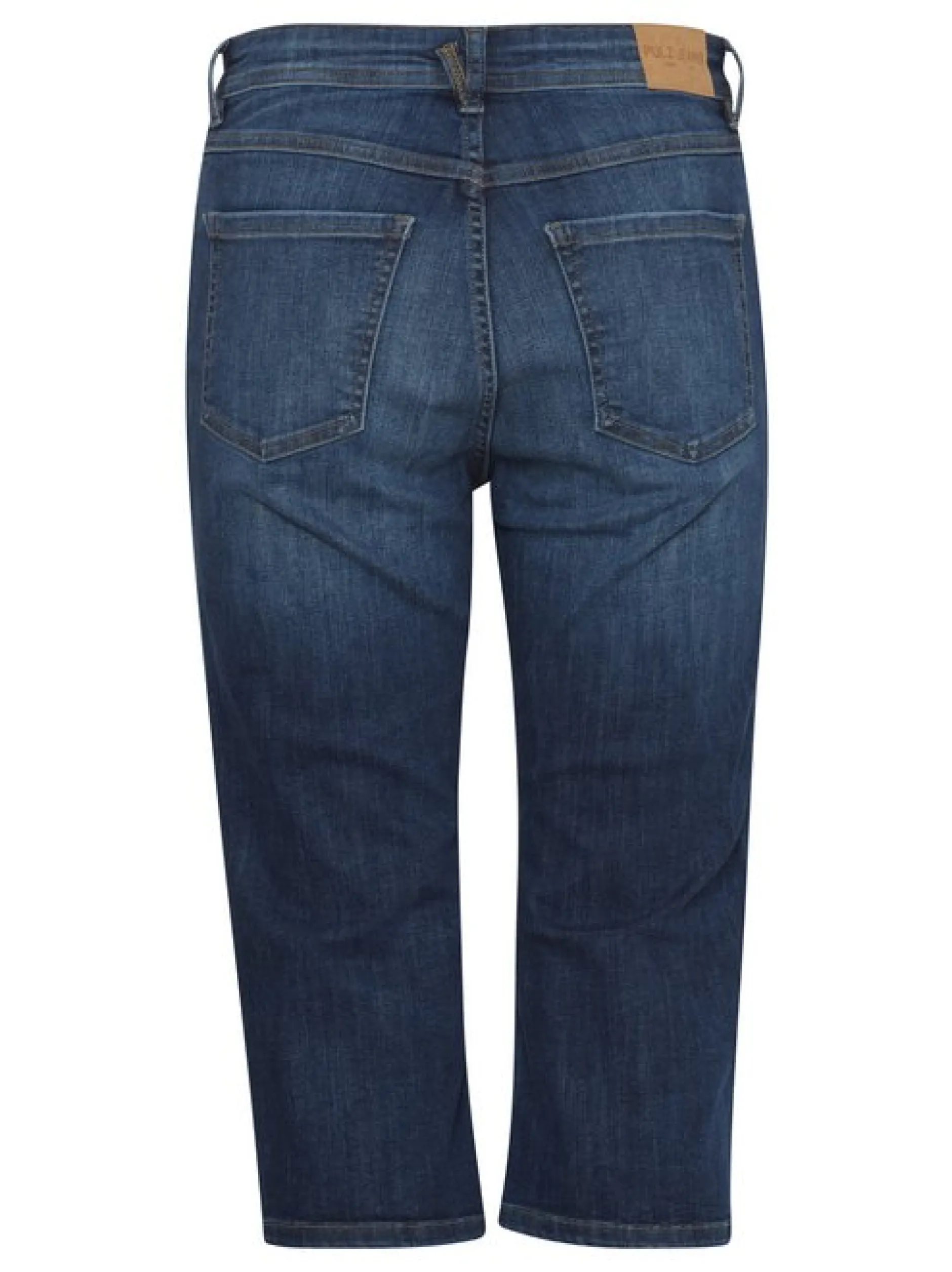 PULZ Jeans Damen Capri Jeans PZKATJA in dark stone denim