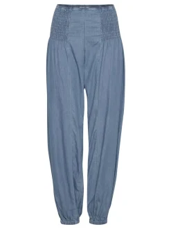 PULZ Jeans Damen Casual Hose PZJILL Elastische Taille in hellblau