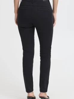 PULZ Jeans Damen Casual Hose PZBONNIE Normale Passform in schwarz