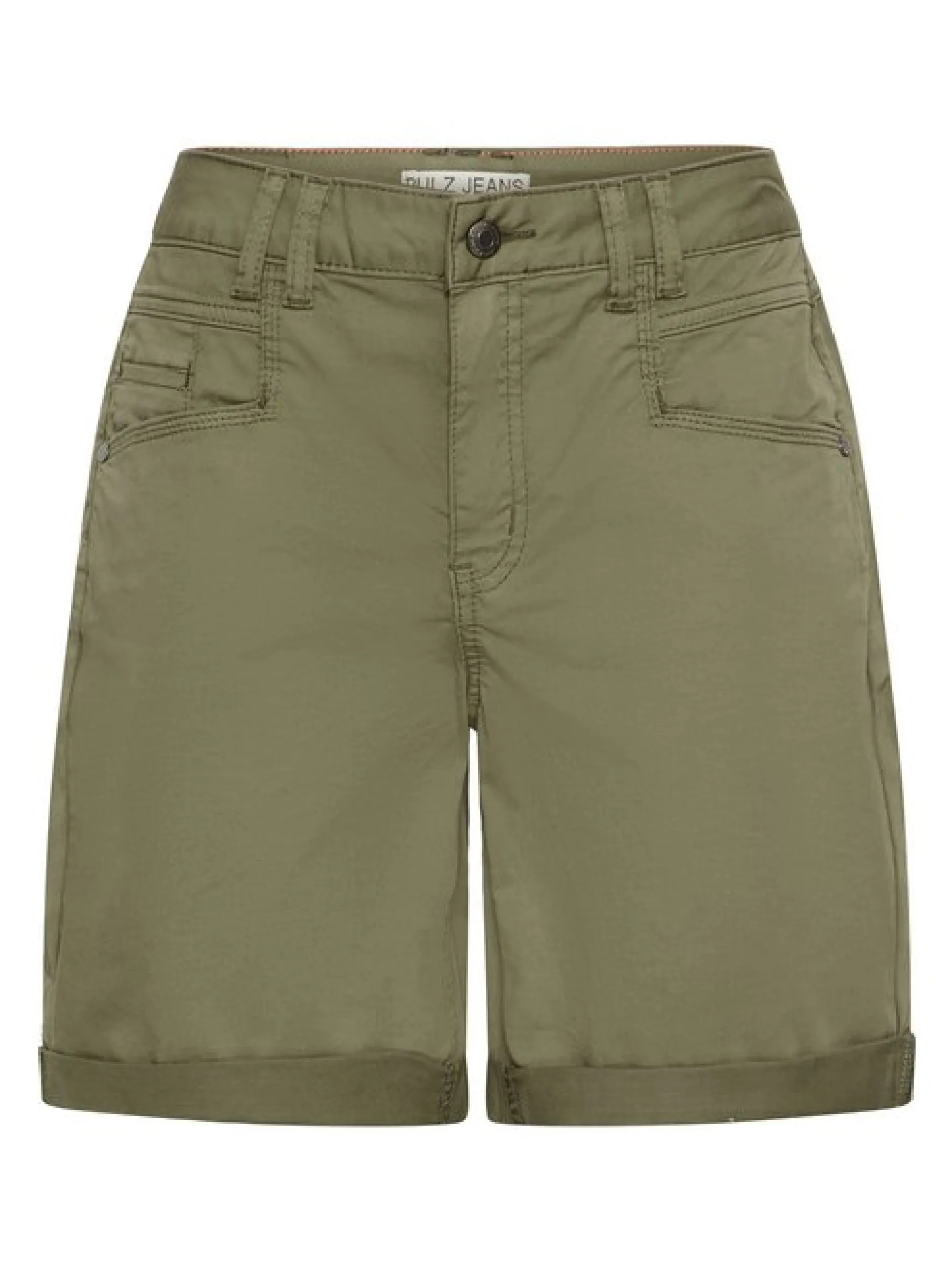 PULZ Jeans Damen Casual PZEVELYN Normale Passform in oliv