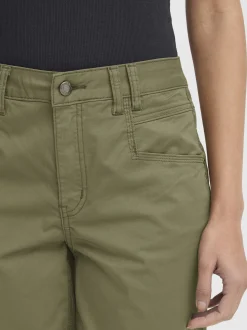 PULZ Jeans Damen Casual PZEVELYN Normale Passform in oliv