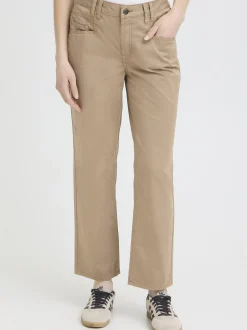 PULZ Jeans Damen Casual PZEVELYN Normale Passform in beige