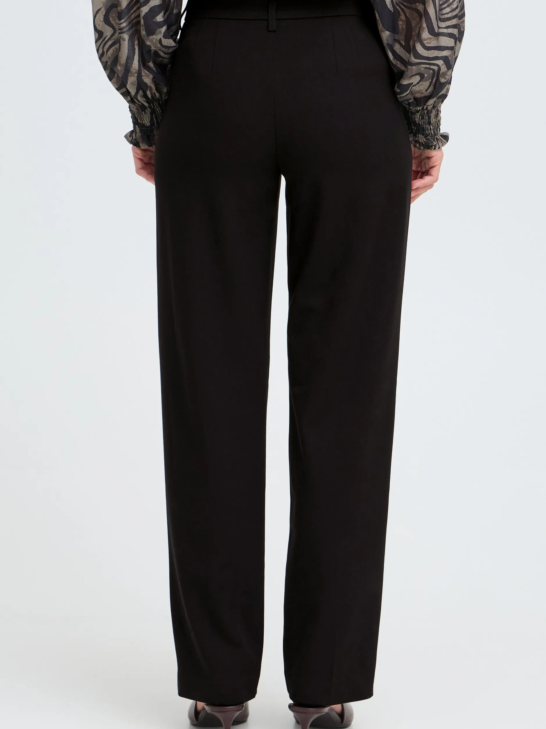 PULZ Jeans Damen Freizeithose PZLEONORA in schwarz
