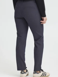PULZ Jeans Damen Hose PZBINDY Hohe Taille in blau